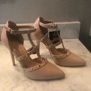 Studded Patent Heels